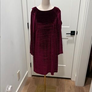 Adrianna Papell Elegant Velvet Burgundy/ Plum Dress